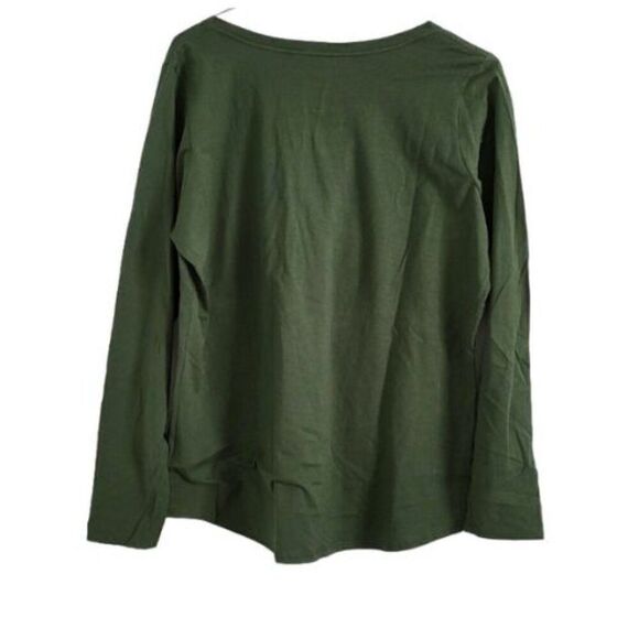 Men's Nike Green Tee Shirt 100% Cotton  - Long Sleeves - Size XL - Picture 2 of 3